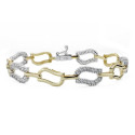 18K PULSERA ORO BICOLOR CIRCONITA 19CM ANCHO 12 MM 18K PULSERA ORO BICOLOR CIRCONITA 19CM ANCHO 12 MM