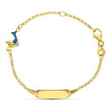 18K ESCLAVA ORO AMARILLO DELFIN ESMALTE 16CM 18K ESCLAVA ORO AMARILLO DELFIN ESMALTE 16CM