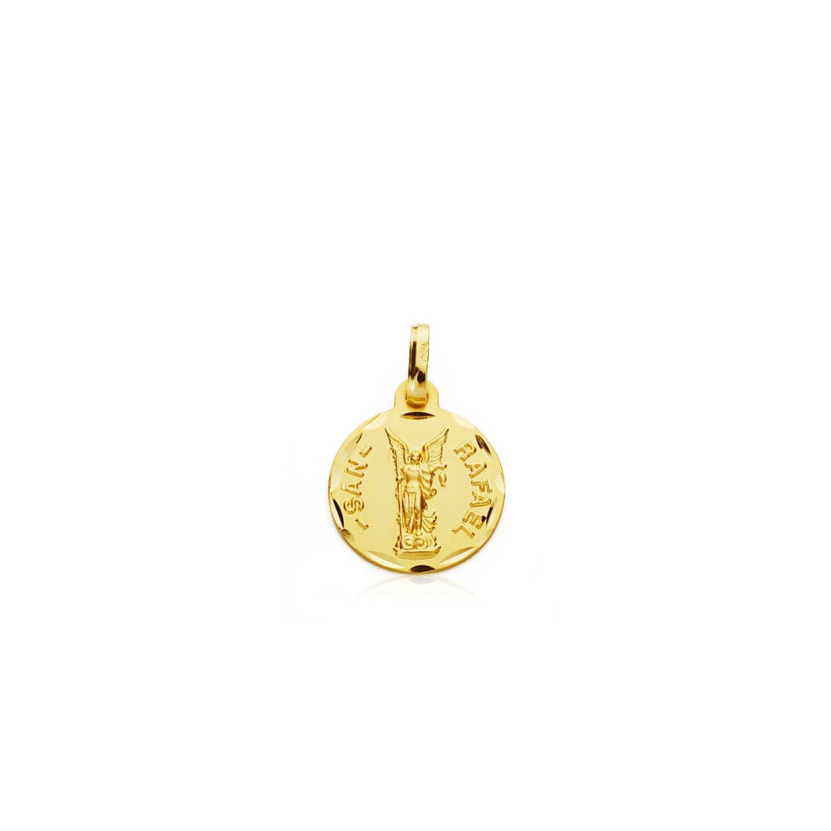 18K MEDALLA ORO AMARILLO SAN RAFAEL 14 MM