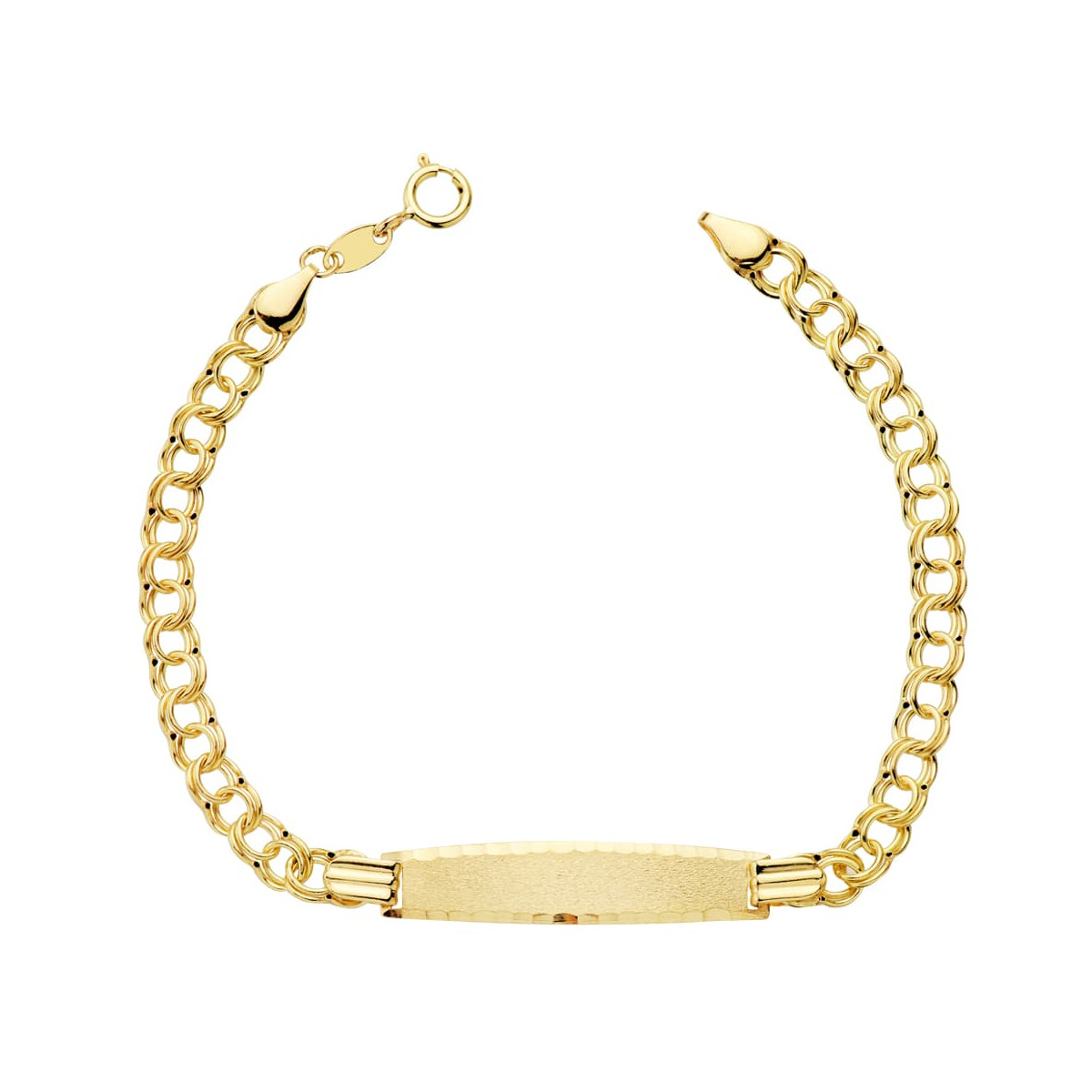 18K PULSERA ESCLAVA HUNGARA HUECA ORO AMARILLO 17CM