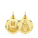18K ESCAPULARIO ORO AMARILLO CORAZON DE JESUS VIRGEN DE LA CANDELARIA ORO AMARILLO 16 MM 18K ESCAPULARIO ORO AMARILLO CORAZON DE JESUS VIRGEN DE LA CANDELARIA ORO AMARILLO 16 MM