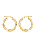 18K AROS ORO AMARILLO MATE Y BRILLO HUECOS 22 MM 18K AROS ORO AMARILLO MATE Y BRILLO HUECOS 22 MM
