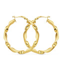 18K AROS ORO AMARILLO MATE Y BRILLO HUECOS 31 MM 18K AROS ORO AMARILLO MATE Y BRILLO HUECOS 31 MM