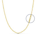 18K CADENA ORO AMARILLO CARTIER 45CM HUECA 1.5 MM