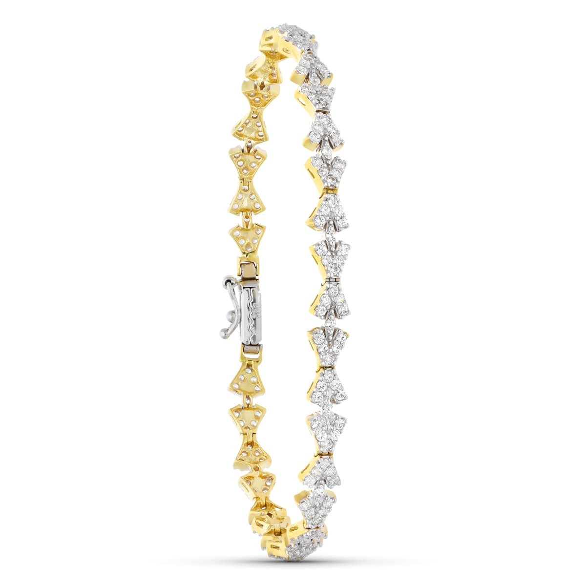 18K PULSERA ORO BICOLOR 19.5 CM