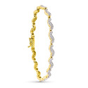 18K PULSERA ORO BICOLOR CON CIRCONITA 19CM 18K PULSERA ORO BICOLOR CON CIRCONITA 19CM