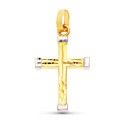 18K CRUZ HUECA BICOLOR 32X19 MM 18K CRUZ HUECA BICOLOR 32X19 MM