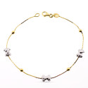 18K PULSERA ORO BICOLOR OSO S Y BOLAS LISAS 19CM 18K PULSERA ORO BICOLOR OSO S Y BOLAS LISAS 19CM