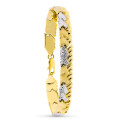 18K PULSERA ORO BICOLOR ESTAMPACION 19CM 18K PULSERA ORO BICOLOR ESTAMPACION 19CM