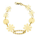 18K PULSERA ORO AMARILLO FLORES CHAPITAS 20CM 18K PULSERA ORO AMARILLO FLORES CHAPITAS 20CM