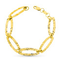 18K PULSERA ORO AMARILLO ESLABONES LABRADOS 20CM 18K PULSERA ORO AMARILLO ESLABONES LABRADOS 20CM