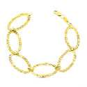 18K PULSERA ORO AMARILLO ESLABONES LABRADOS. 20CM CIERRE MOSQUETÓN 18K PULSERA ORO AMARILLO ESLABONES LABRADOS. 20CM CIERRE MOSQUETÓN