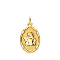 18K MEDALLA ORO AMARILLO OVAL ANGELITO BURLON BRILLO CON CERCO BRILLO 17X13 MM 18K MEDALLA ORO AMARILLO OVAL ANGELITO BURLON BRILLO CON CERCO BRILLO 17X13 MM