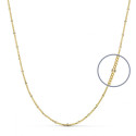 18K CADENA ORO AMARILLO MACIZA DIAMANTADA 50CM 1.5 MM 18K CADENA ORO AMARILLO MACIZA DIAMANTADA 50CM 1.5 MM
