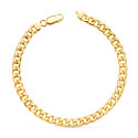 18K PULSERA ORO AMARILLO BARBADA HUECA ANCHO: 5MM LARGO: 19CM 18K PULSERA ORO AMARILLO BARBADA HUECA ANCHO: 5MM LARGO: 19CM
