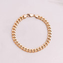 18K PULSERA ORO AMARILLO BARBADA HUECA ANCHO: 6,8MM LARGO: 21CM