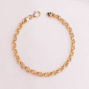 18K PULSERA ORO AMARILLO ROLO HUECA ANCHO 5 MM LARGO 19CM