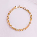 18K PULSERA ORO AMARILLO ROLO HUECA ANCHO 5,5 MM LARGO 19CM
