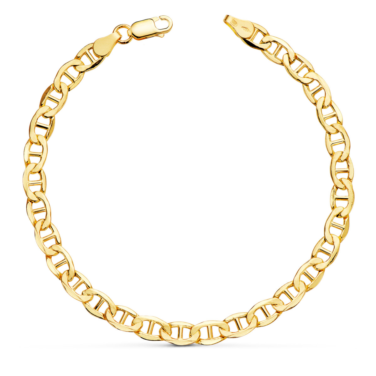 18K PULSERA ORO AMARILLO ANCLA HUECA ANCHO: 5 MM LARGO: 20CM