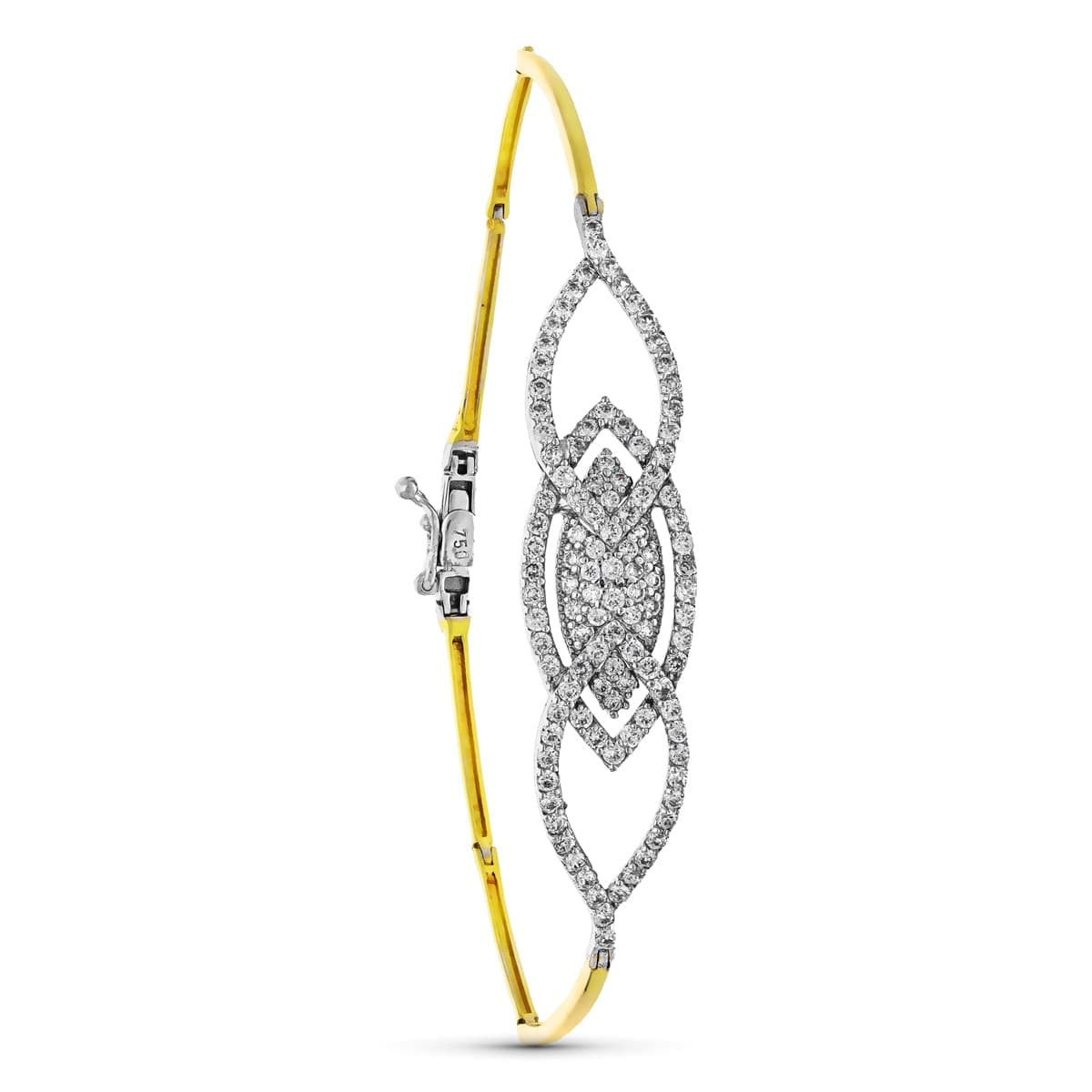 18K PULSERA ORO BICOLOR CIRCONITA MOTIVO
