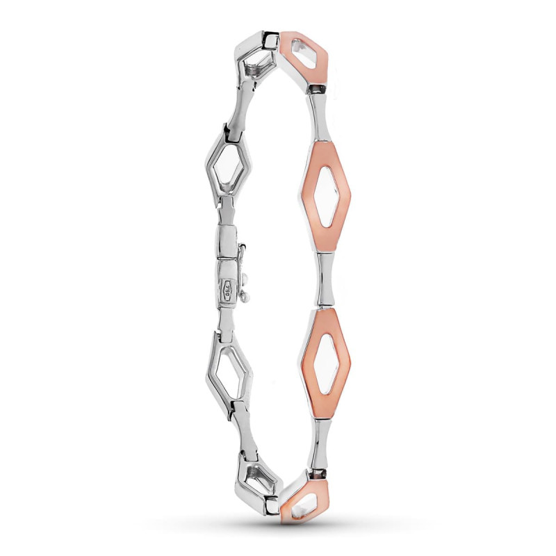 18K PULSERA ORO BICOLOR 20CM