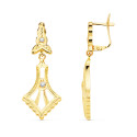 18K PENDIENTES ORO AMARILLO CUBANAS CON CIRCONITA 35X13 MM CIERRE CATALAN 18K PENDIENTES ORO AMARILLO CUBANAS CON CIRCONITA 35X13 MM CIERRE CATALAN