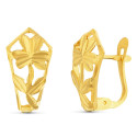 18K PENDIENTES ORO AMARILLO CALADOS FLOR 14X7 MM CIERRE CATALÁN 18K PENDIENTES ORO AMARILLO CALADOS FLOR 14X7 MM CIERRE CATALÁN