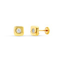 18K PENDIENTES ORO AMARILLO CUADRADOS 6X6 MM 18K PENDIENTES ORO AMARILLO CUADRADOS 6X6 MM