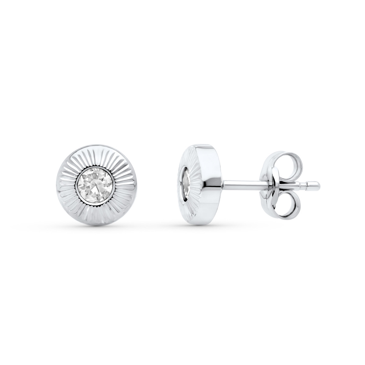 18K PENDIENTES ORO AMARILLO CERCO. 6X6 MM