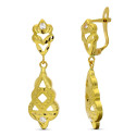 18K PENDIENTES ORO AMARILLO DOS CUERPOS CUBANAS CIGARRON TALLADO CON CIRCONITA 31X10 MM CATALAN 18K PENDIENTES ORO AMARILLO DOS CUERPOS CUBANAS CIGARRON TALLADO CON CIRCONITA 31X10 MM CATALAN
