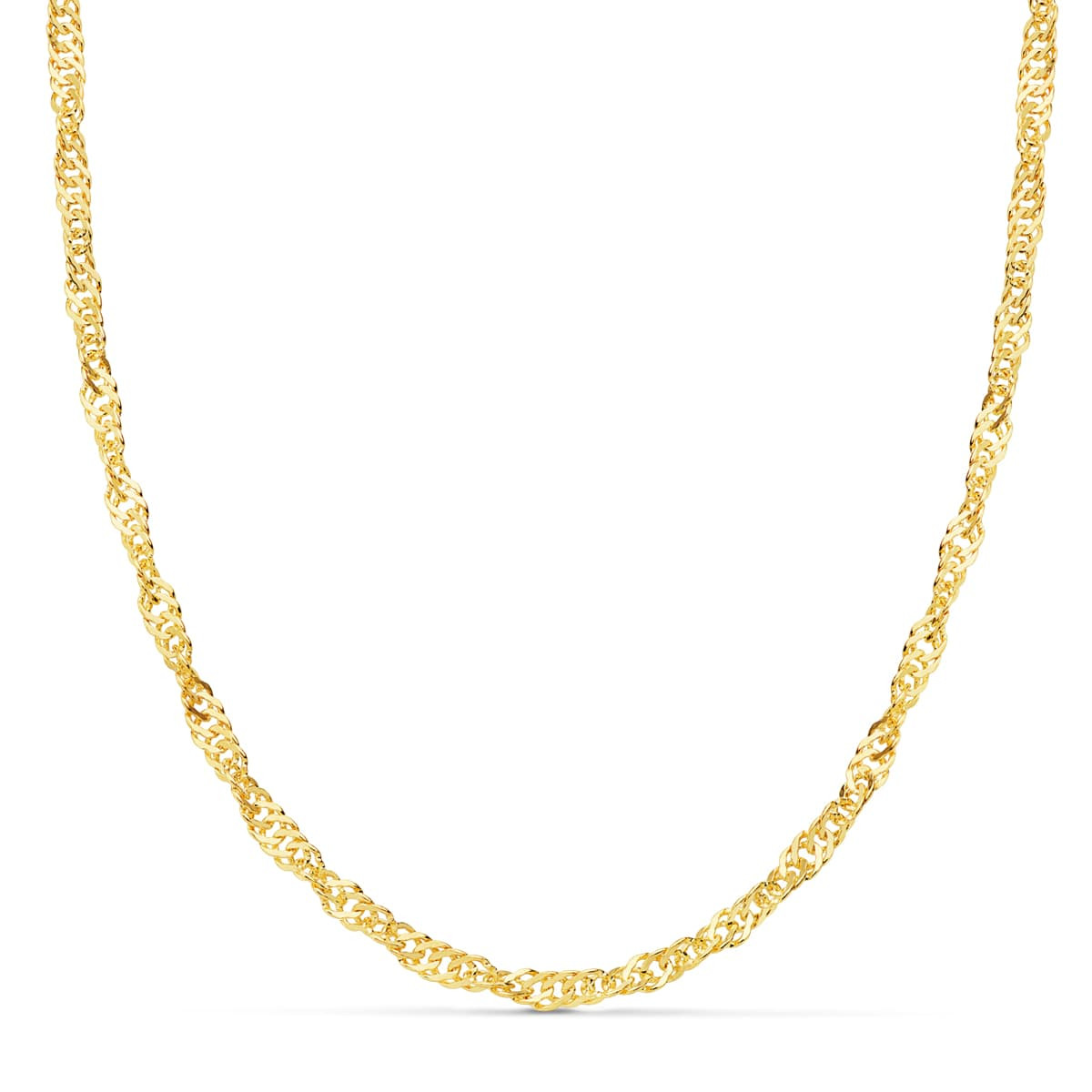 18K CADENA ORO AMARILLO MACIZA SINGAPUR 50CM 4 MM