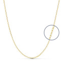 18K CADENA ORO AMARILLO MACIZA BILBAO  50CM 0.9 MM
