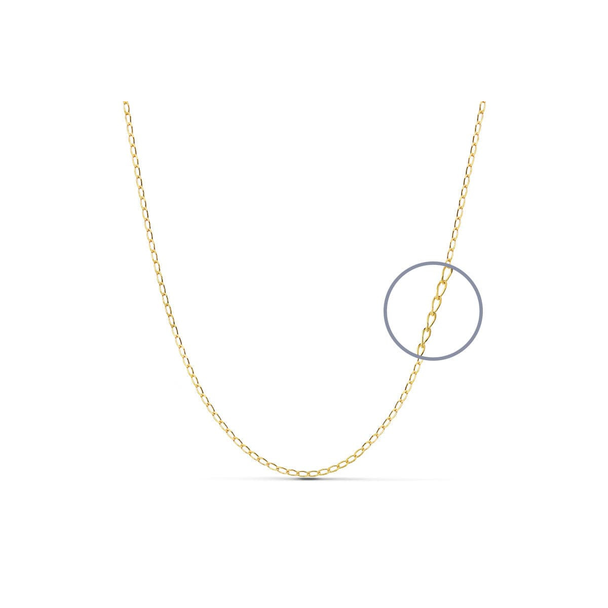 18K CADENA ORO AMARILLO MACIZA BILBAO  60CM 0.9 MM