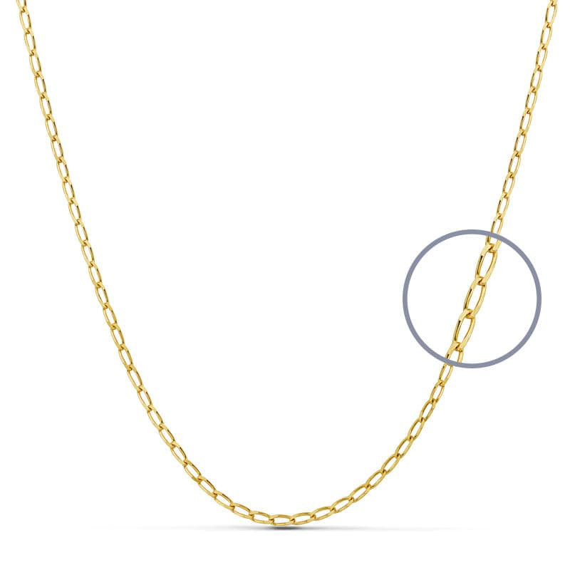 18K CADENA ORO AMARILLO MACIZA BILBAO 45CM 1.7 MM