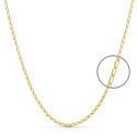 18K CADENA ORO AMARILLO MACIZA BILBAO 60CM 1.7 MM