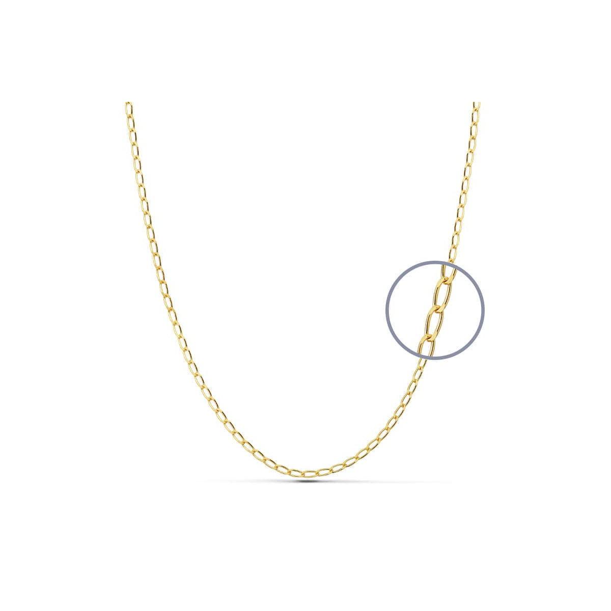 18K CADENA ORO AMARILLO MACIZA BILBAO 40CM 1.8 MM