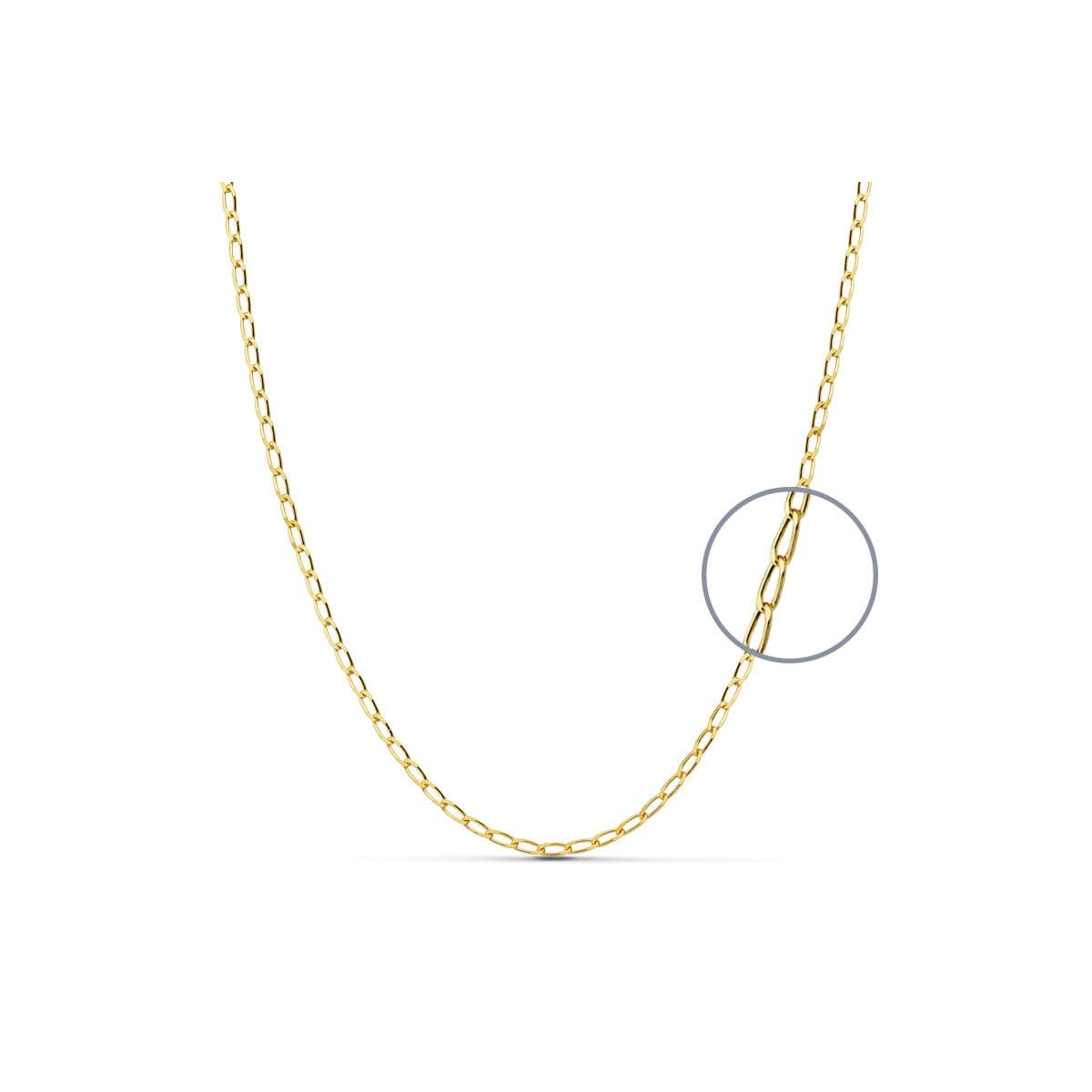 18K CADENA ORO AMARILLO MACIZA BILBAO 60CM 2 MM