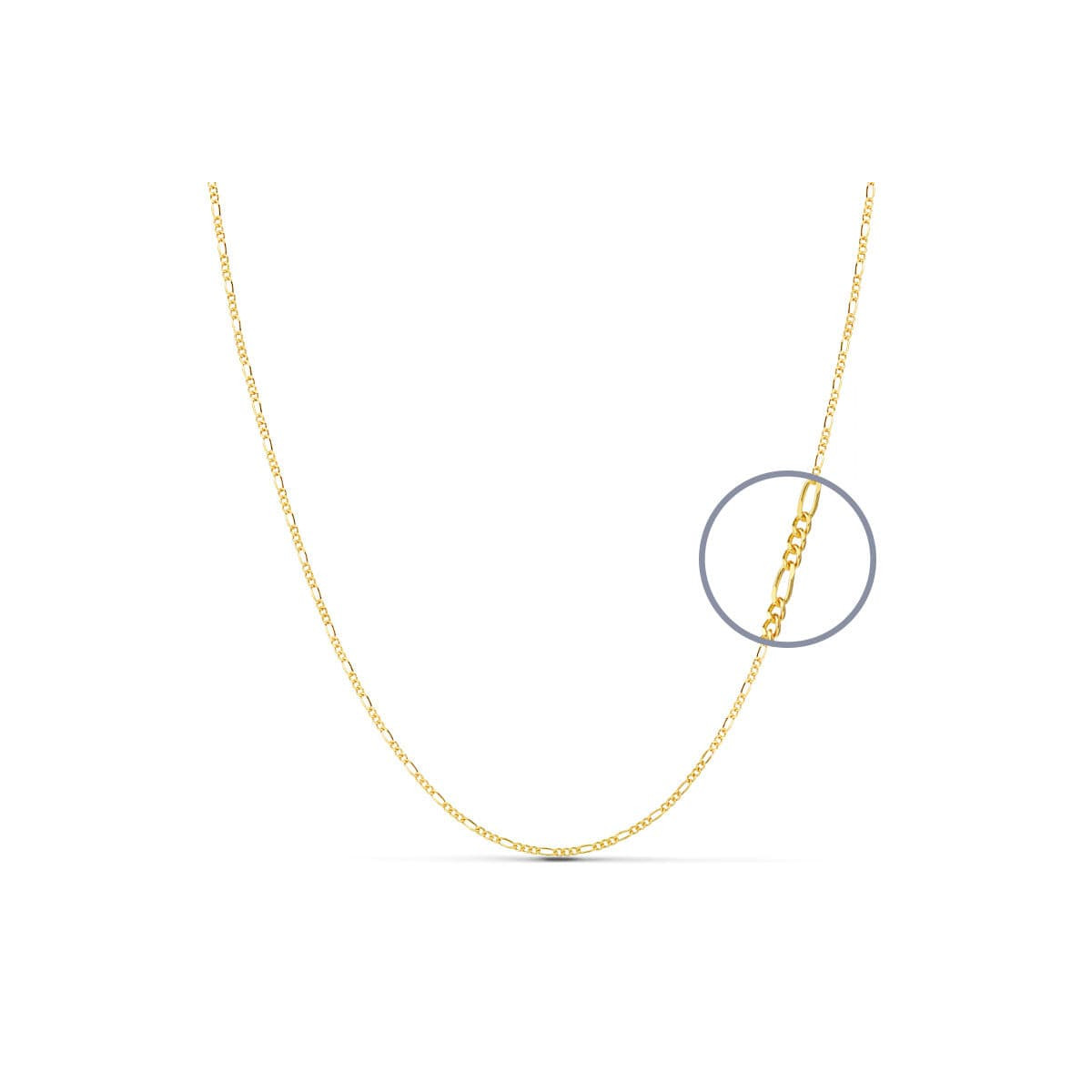 18K CADENA MACIZA CARTIER ORO AMARILLO 50CM 1 MM