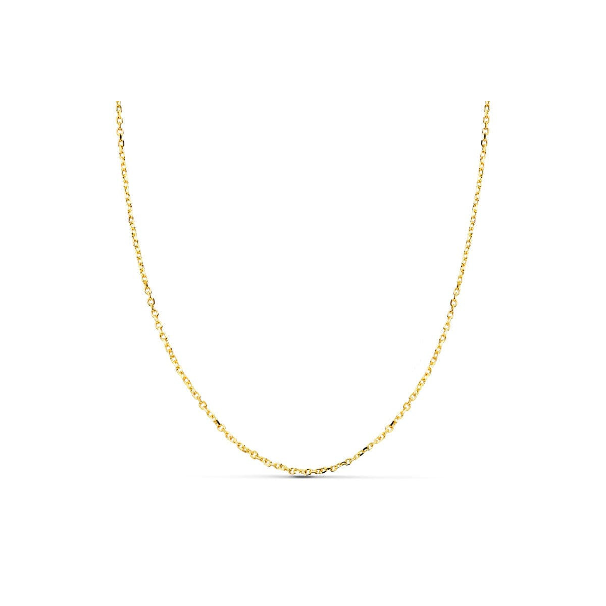 18K CADENA ORO AMARILLO MACIZA  FORZADA 45CM ANCHO 1.2 MM