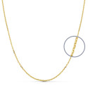 18K CADENA ORO AMARILLO MACIZA FORZADA 50CM ANCHO 1.5 MM 18K CADENA ORO AMARILLO MACIZA FORZADA 50CM ANCHO 1.5 MM