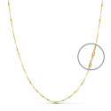 18K CADENA ORO AMARILLO MACIZA SINGAPUR 40CM 1 MM