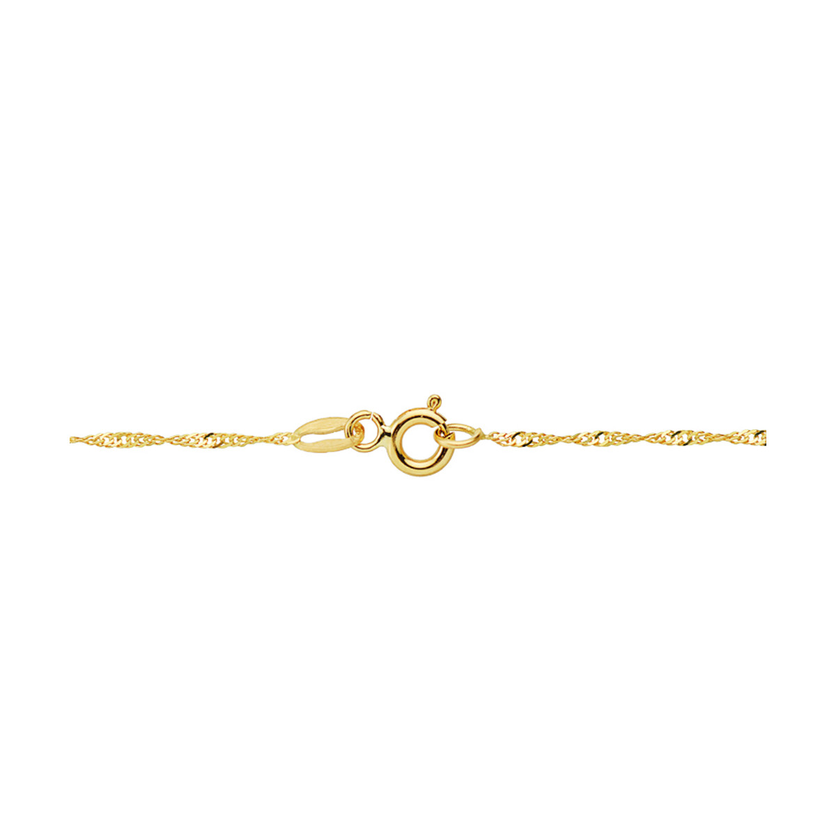 18K CADENA MACIZA ORO AMARILLO  SINGAPUR 40CM 1.2 MM