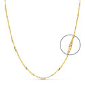 18K CADENA ORO AMARILLO MACIZA SINGAPUR 45CM 1.8 MM