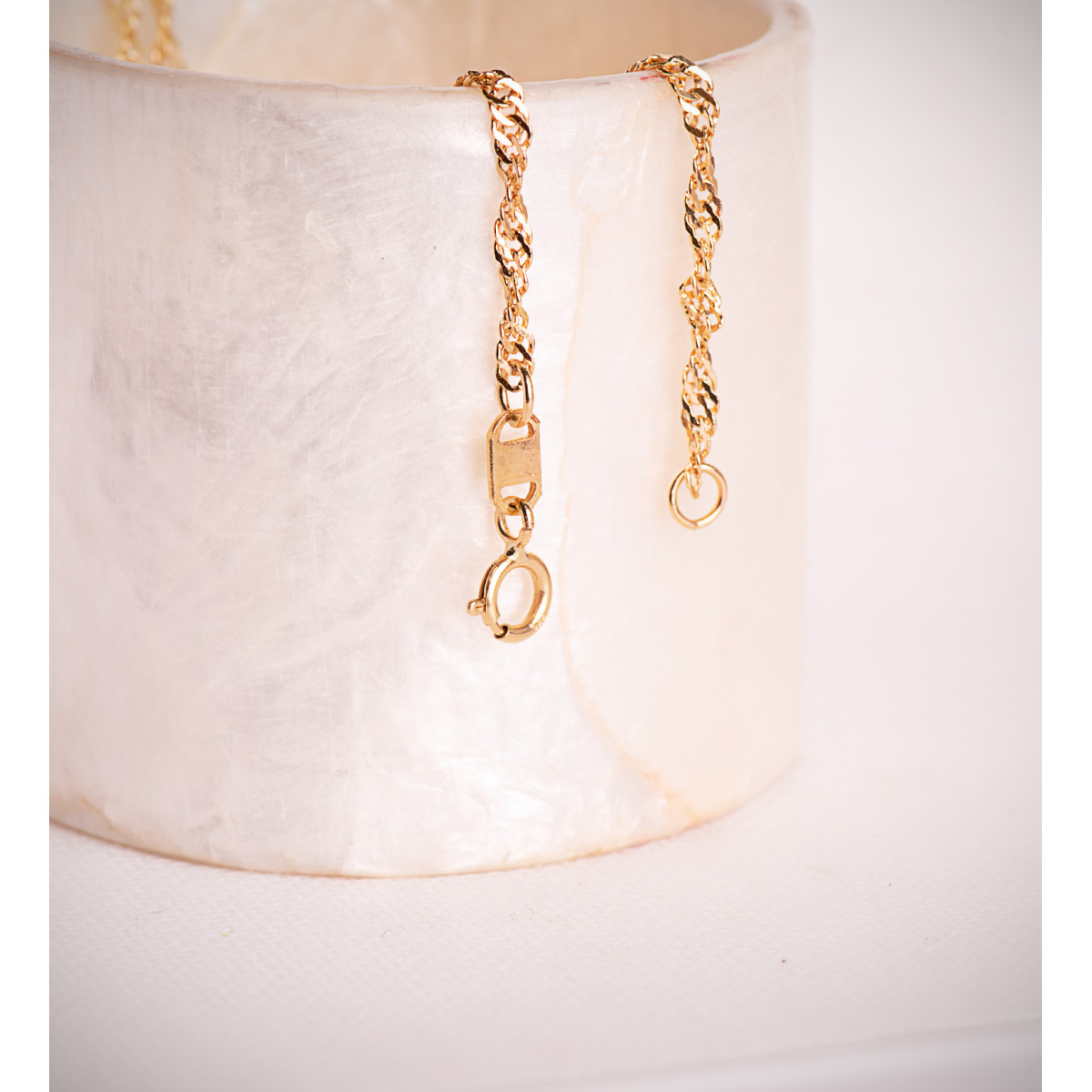 18K CADENA ORO AMARILLO MACIZA SINGAPUR 40CM 2 MM