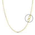 18K CADENA ORO AMARILLO MACIZA ROMBO 50CM 2.5 MM