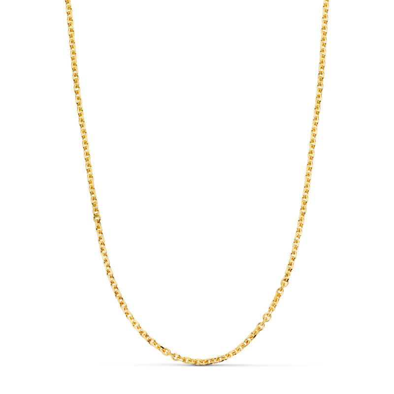 18K CADENA ORO AMARILLO MACIZA FORZADA ESLABON TALLADO. ANCHO: 2,3 MM LARGO: 60CM