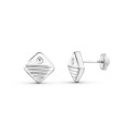 18K PENDIENTES ORO BLANCO CUADRADOS 7X7 MM. CIERRE TUERCA 18K PENDIENTES ORO BLANCO CUADRADOS 7X7 MM. CIERRE TUERCA