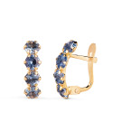 18K PENDIENTES ORO AMARILLO 4 CIRCONITAS AZULES EN GARRAS. MEDIDA: 13,5 X 4 MM. CIERRE CATALAN 18K PENDIENTES ORO AMARILLO 4 CIRCONITAS AZULES EN GARRAS. MEDIDA: 13,5 X 4 MM. CIERRE CATALAN