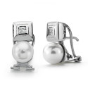 18K PENDIENTES PERLA CULTIVADA 7 MM14X7 MM ORO BLANCO CIERRE OMEGA 18K PENDIENTES PERLA CULTIVADA 7 MM14X7 MM ORO BLANCO CIERRE OMEGA