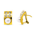 18K PENDIENTES ORO AMARILLO PERLA CULTIVADA 15X9 MM CIERRE OMEGA 18K PENDIENTES ORO AMARILLO PERLA CULTIVADA 15X9 MM CIERRE OMEGA